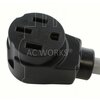 Ac Works 1.5FT EV Adapter 3-Phase 20A 250V L15-20P Locking Plug to 50A EV Connector EVL1520MS-018